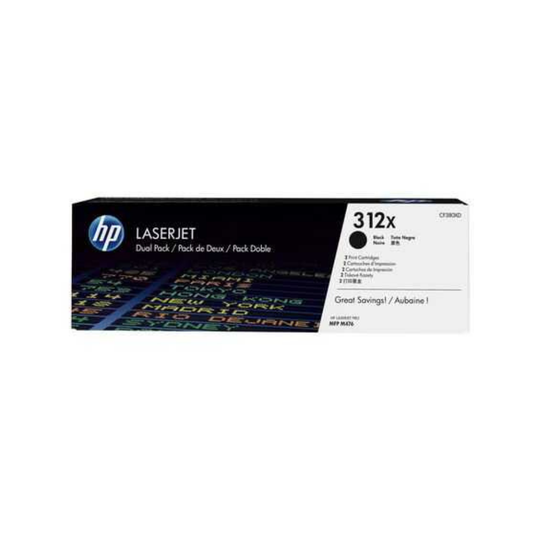 Hp 312X-CF380XD Siyah Orjinal Toner Yüksek Kapasiteli İkili Paket